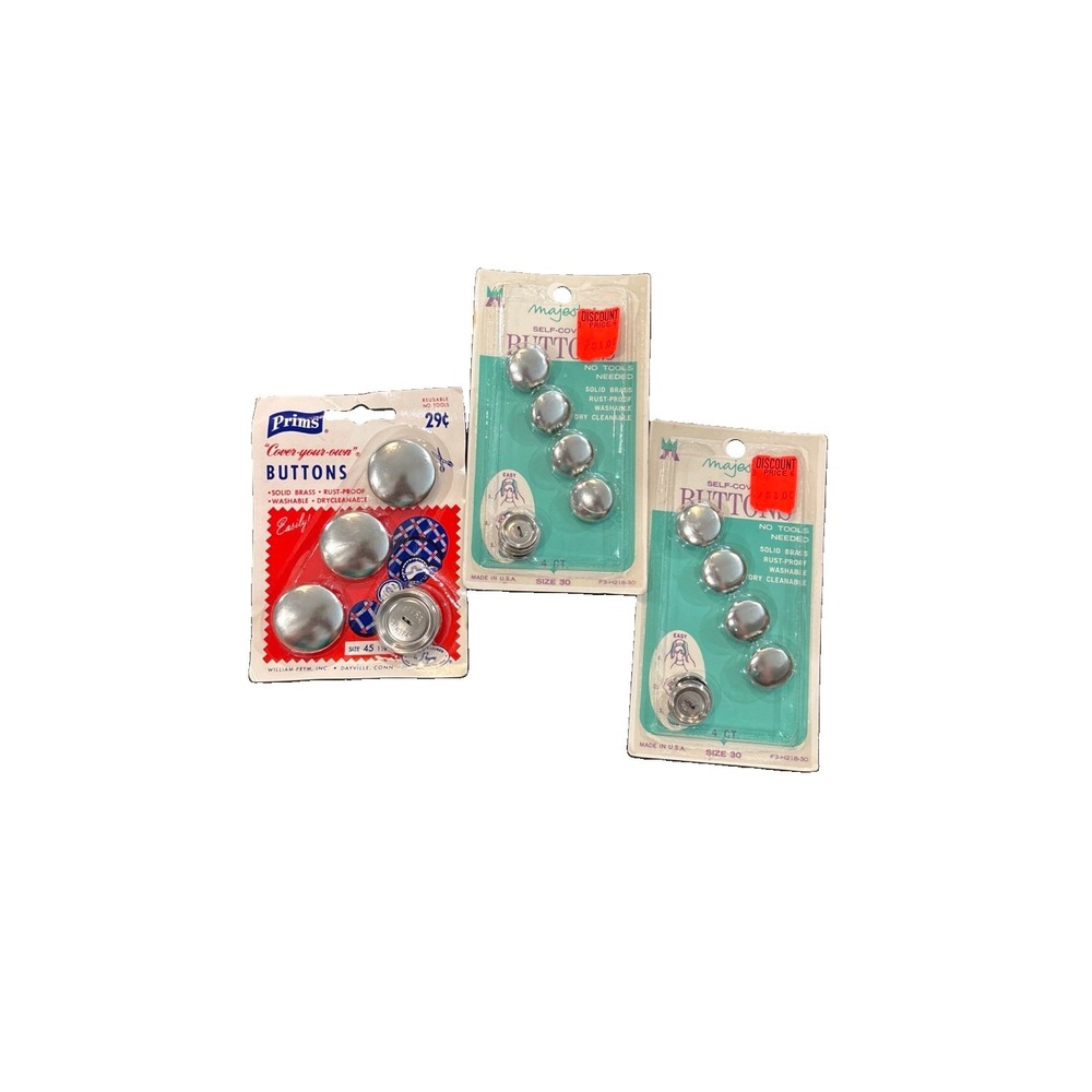 Vintage Self Cover Buttons New/sealed